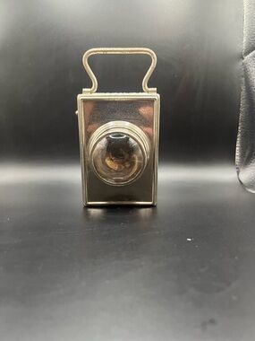 Vintage Everready Silver Tone Pocket Lantern with Glass Lens
